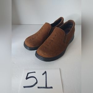 Dr. Scholl's Dora Women's Brown Leather Nubuck Slip On Loafers Shoes Size 5.5